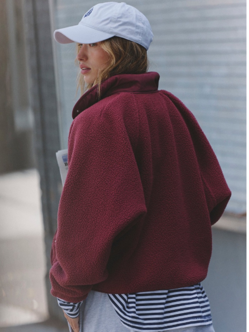 Free people hit the slopes jacket in maroon